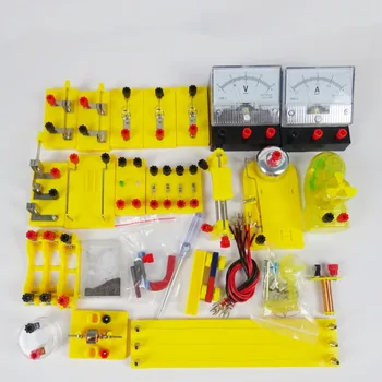 mokyklos fizinės elektromagnetinio eksperimento lauke mokymo priemonė, viela, jungikliai, lemputės laikiklį ammeter voltmeter Nuotrauka