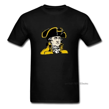 Napoleonas Bonapartas Spausdinti Vyrų Stilingas Black T-shirt Simbolių Animacinių filmų Individualų Vyrų trumpomis Rankovėmis T Marškinėliai Cool Drabužiai Nuotrauka